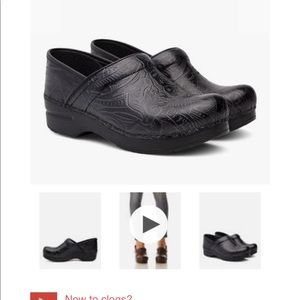 Danskos Tooled Black Clog